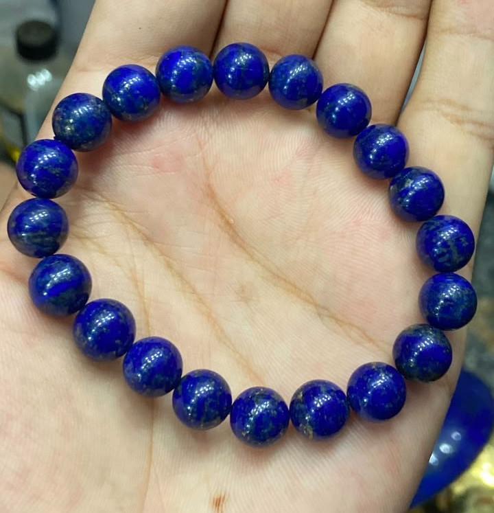 Natural Lapis Lazuli Bracelet Genuine Afghanistan Gemstone Handmade Unisex