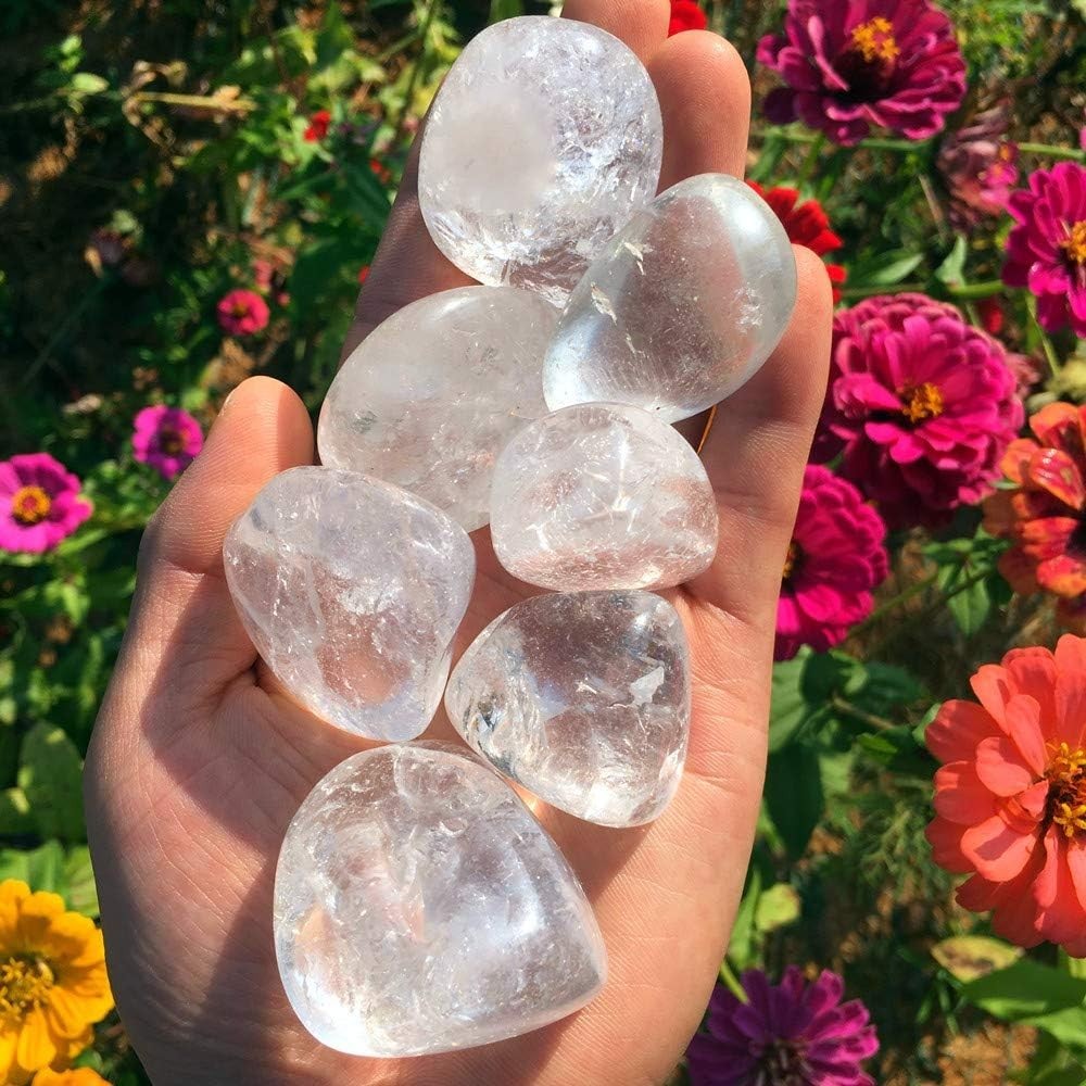 1Pcs Natural Tumbled Clear Quartz Healing Crystal Mineral Specimen Gemstone