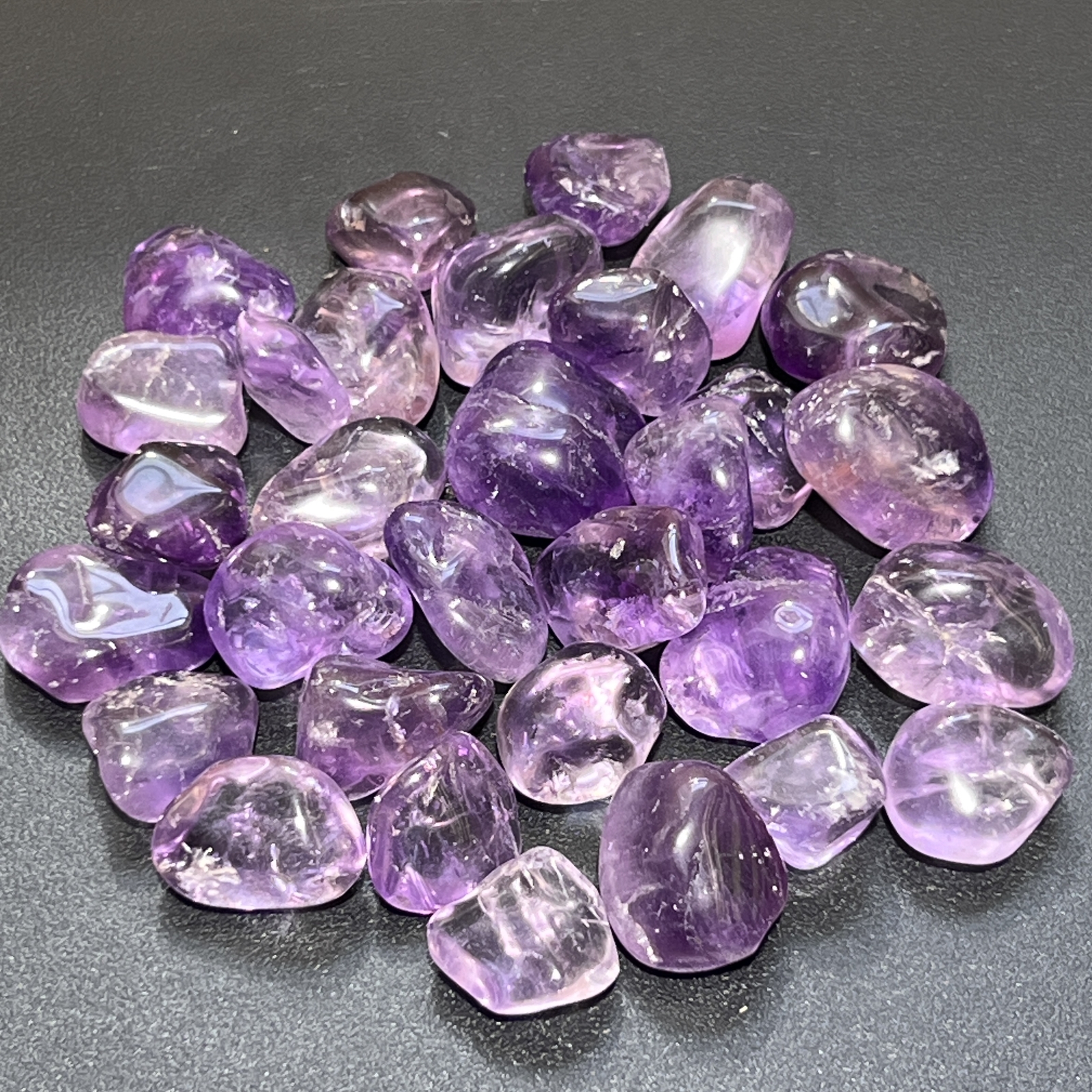 Amethyst Tumbled (1 Kilo)(2.2 LBs) Bulk Wholesale Lot Polished Natural Gemstones