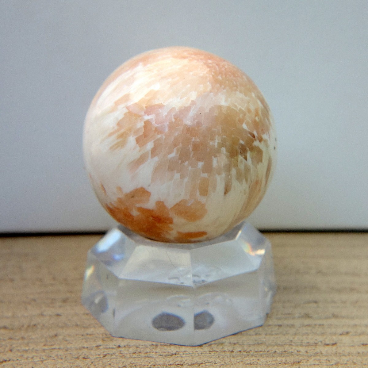 Pink Scolecite Sphere Crystal Ball Peace Harmony Sensitivity