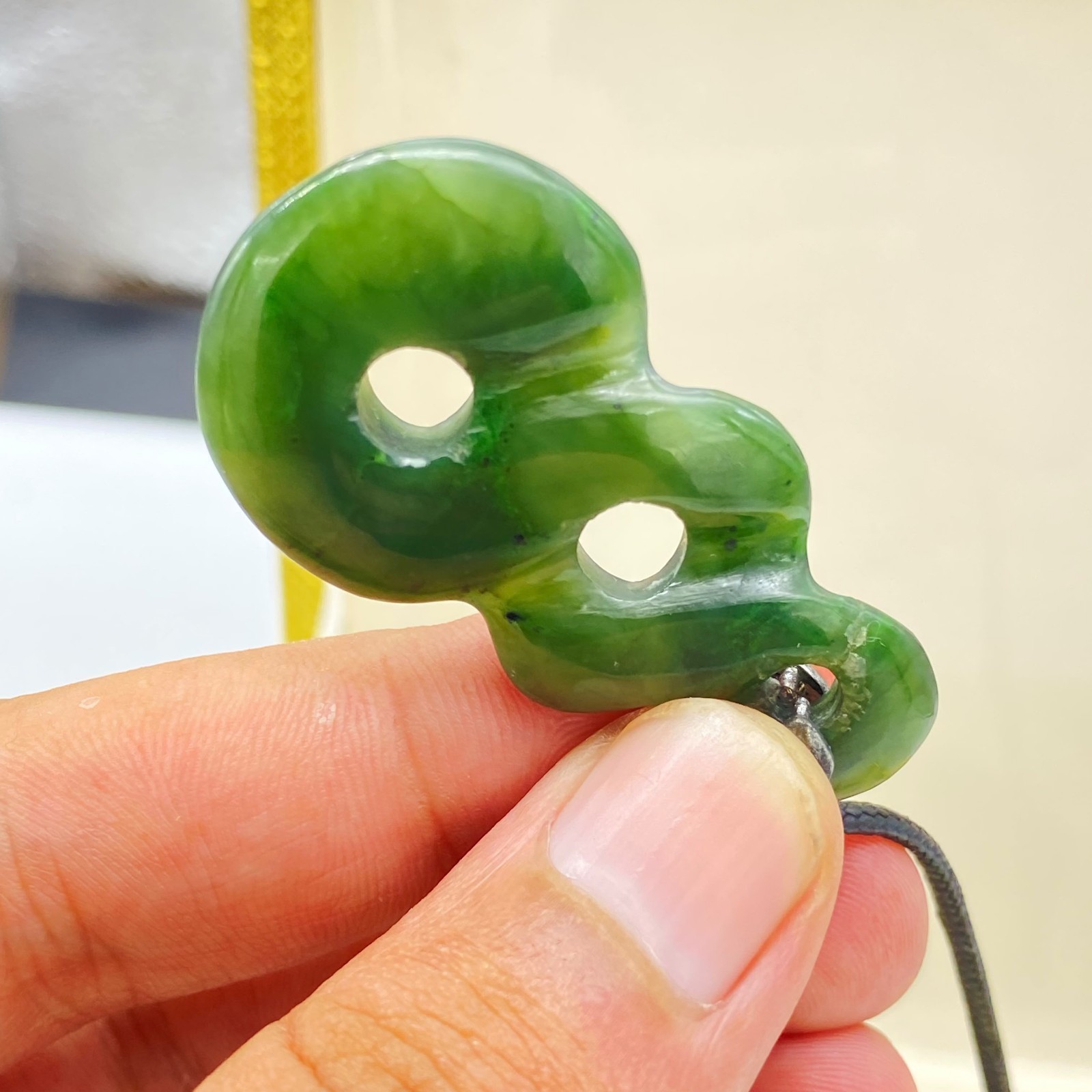 Top Grade Nephrite Jade Jewelry Set Bangle Infinity Pendant Earrings Rings