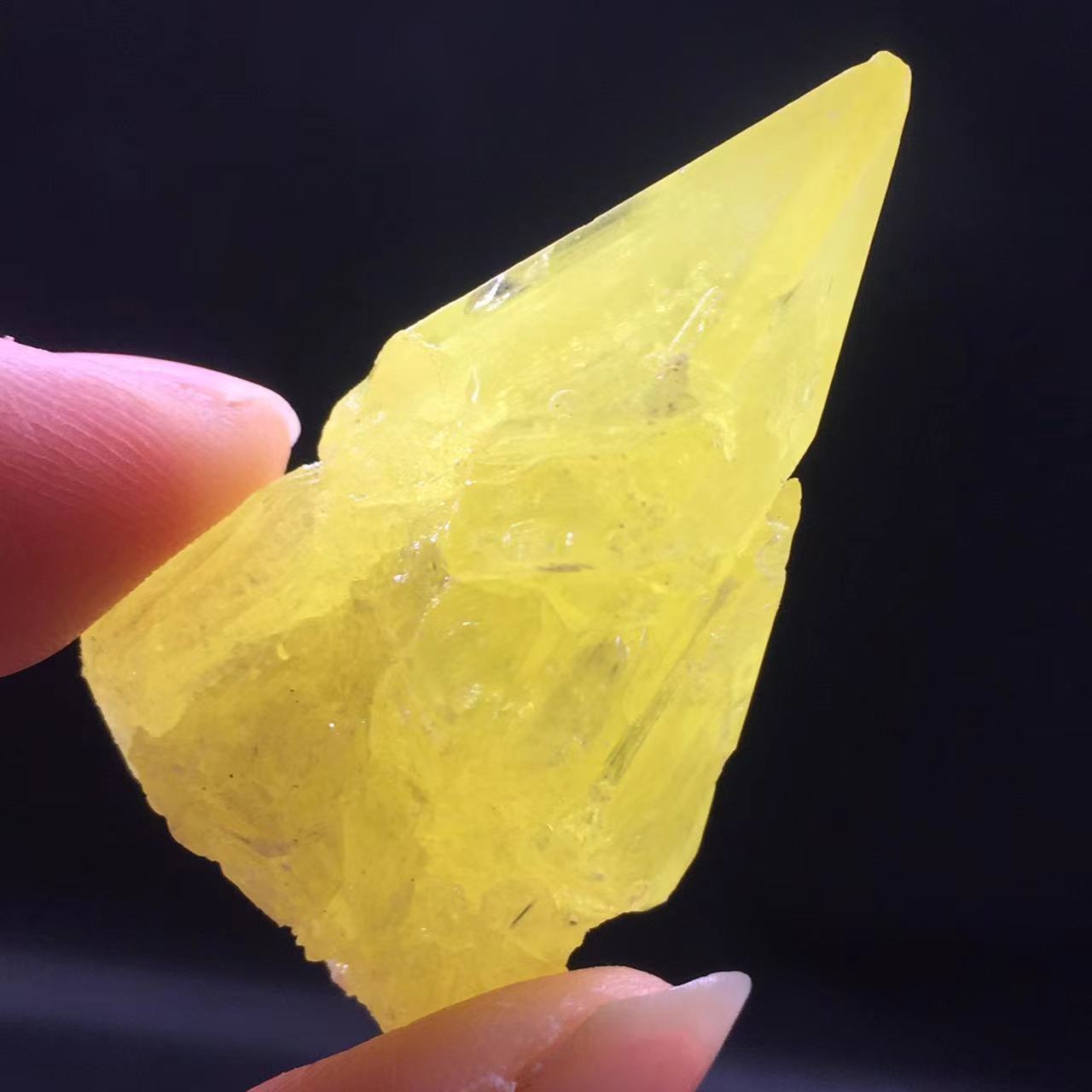 Natural Sulfur Sulphur Quartz Crystal Cluster Specimen Reiki Raw Gemstone 1Pc