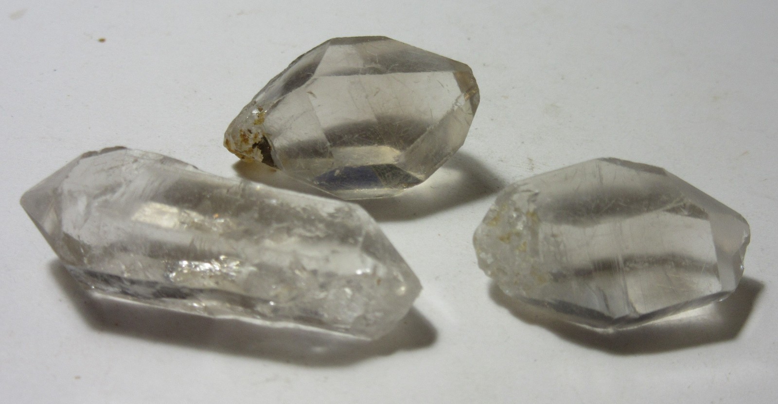 3 Tibetan Clear Quartz Crystals Terminated 1 1/2″ Point TSQ-4