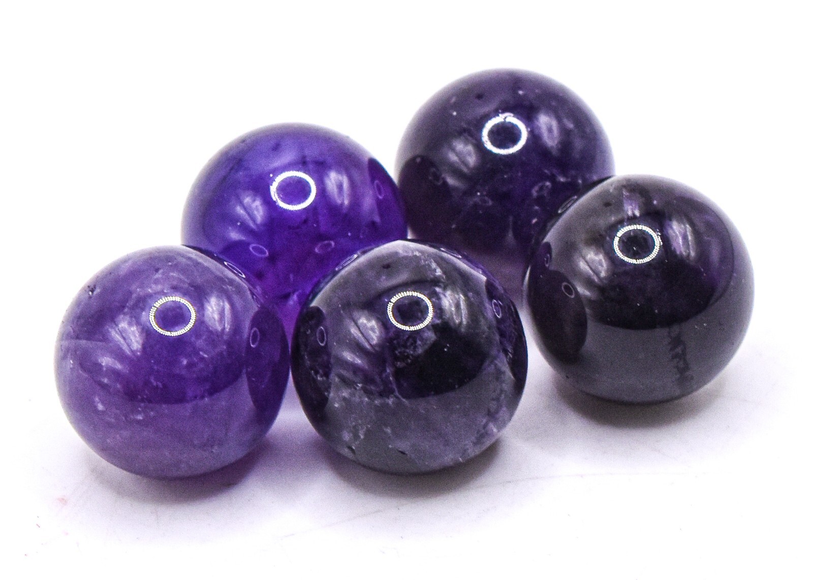 14mm Deep Purple Amethyst Quartz Sphere Natural Crystal Mineral China 1,5,10 PCs