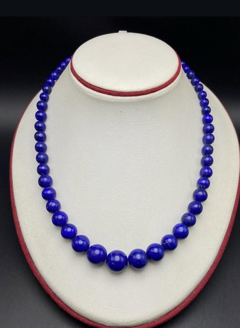 Lapis Lazuli Necklace Handcrafted Top Quality Deep Blue Gemstone Jewelry