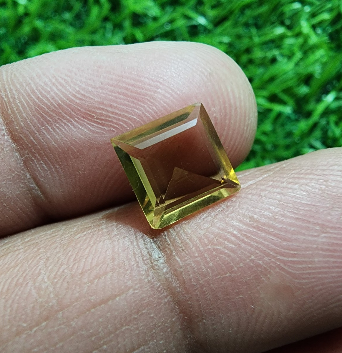 Superb Golden Citrine Topaz Loose Square Cut Gem 2.60Ct Natural Faceted Stone