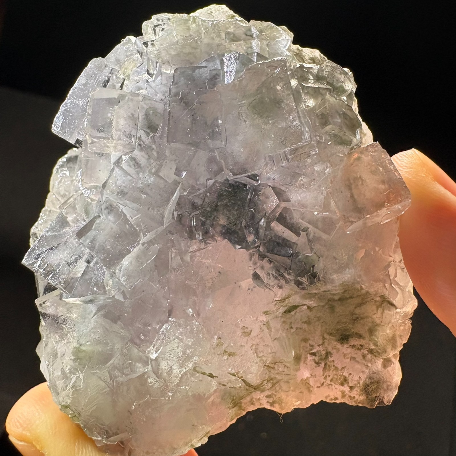 AAA+ Water-Clear Cubic Fluorite Cluster Specimen Natural Crystal Raw Mineral