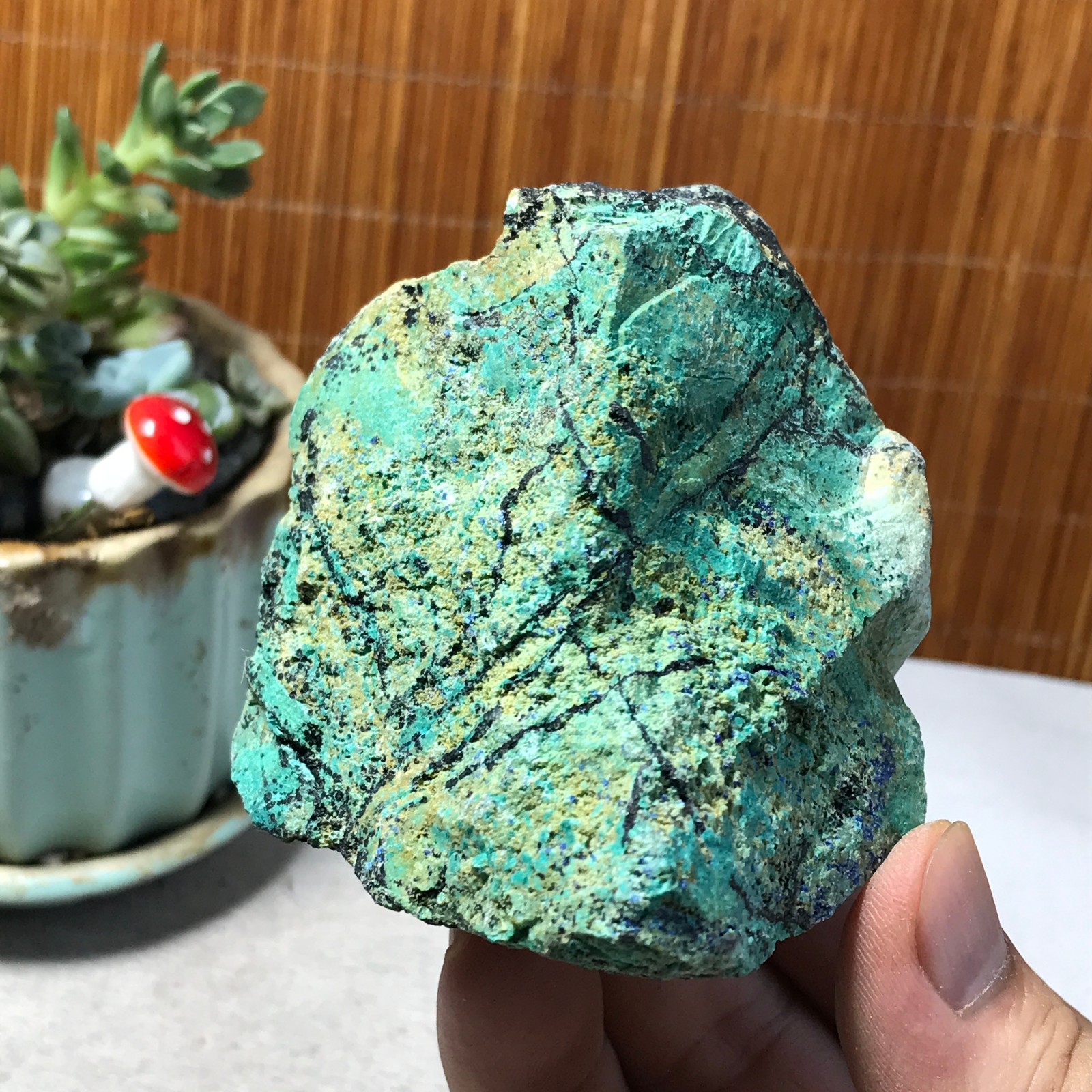 262g Natural Azurite/Malachite gemstone Rough original Crystal Specimen A6532