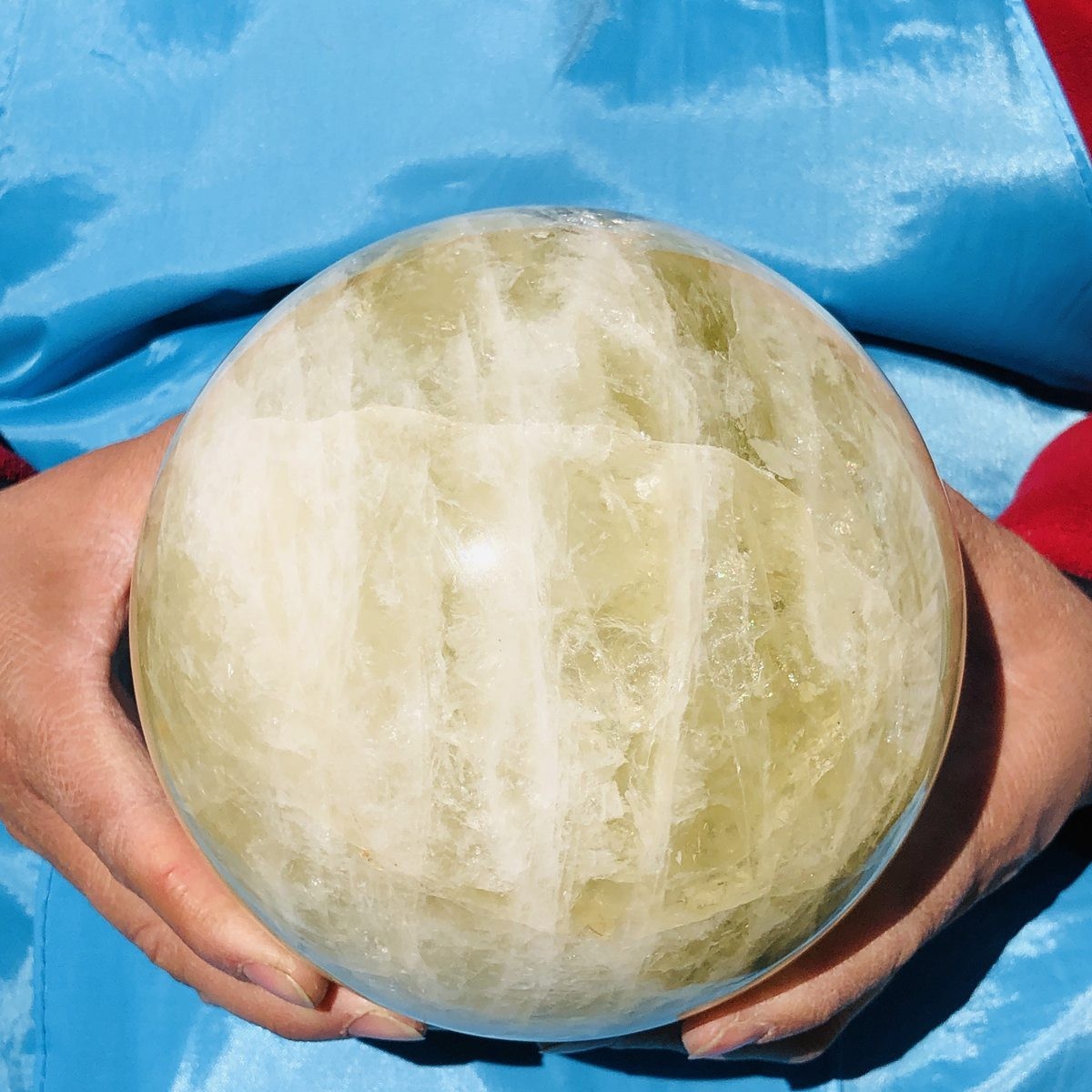 8.09LB Natural Yellow Crystal Ball Quartz Yellow Crystal Ball Healing