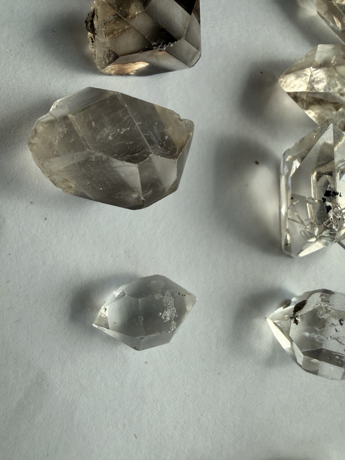 370g Double Terminated Quartz Crystal Lot 28pc Natural Smoky Clear Points Raw