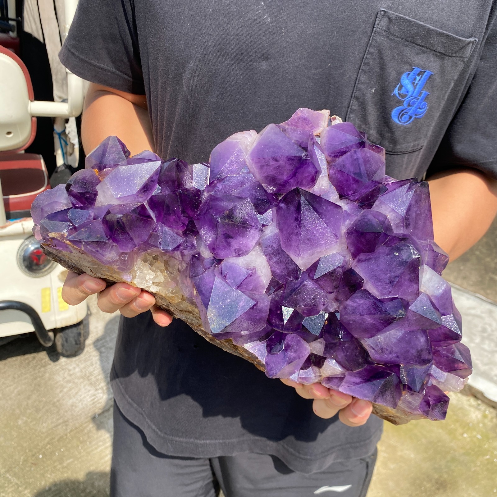 19.3LB Natural Amethyst geode quartz cluster crystal specimen Healing Specimen