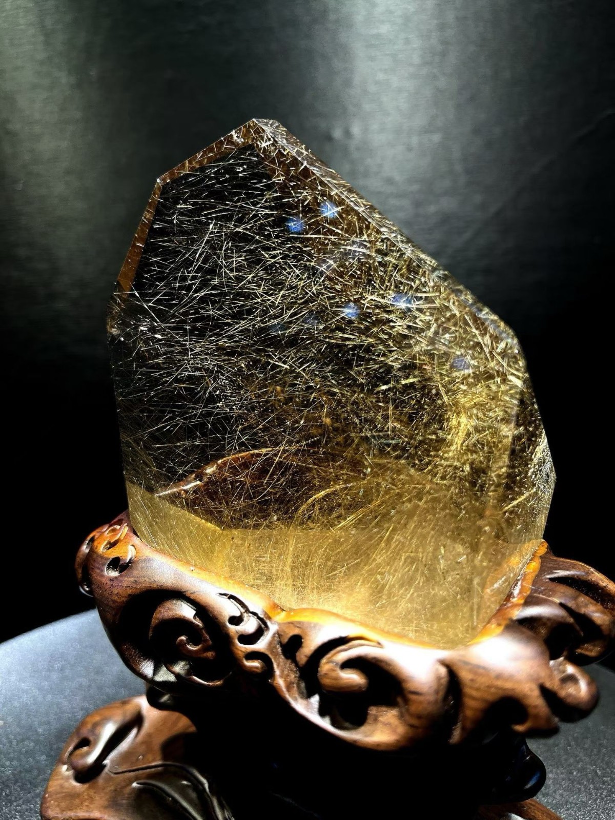1.73lb Rare Top Natural Rutilated crystal Quartz Mineral specimen Reiki Decor+st