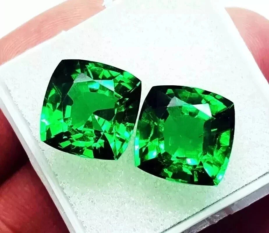 Natural Colombian CERTIFIED Emerald Pair 30 Ct Cushion Cut Matching Gem IGL 6LHF