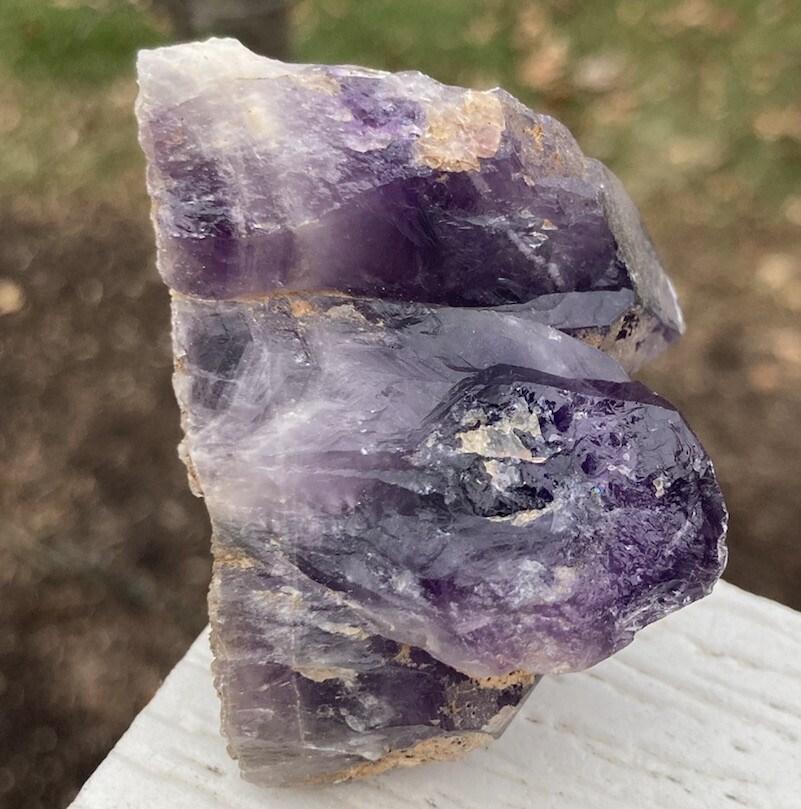 Dark Purple AMETHYST Quartz Healing Crystal Point Cluster MUMBWA ZAMBIA 2.24″