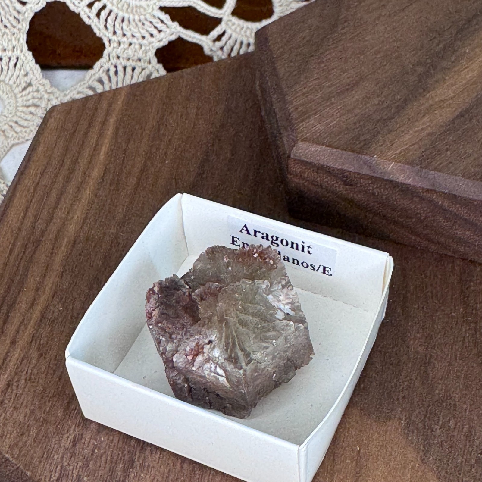 Natural Purple Aragonite Crystal Specimen – Eranos, Greece – Rare Mineral