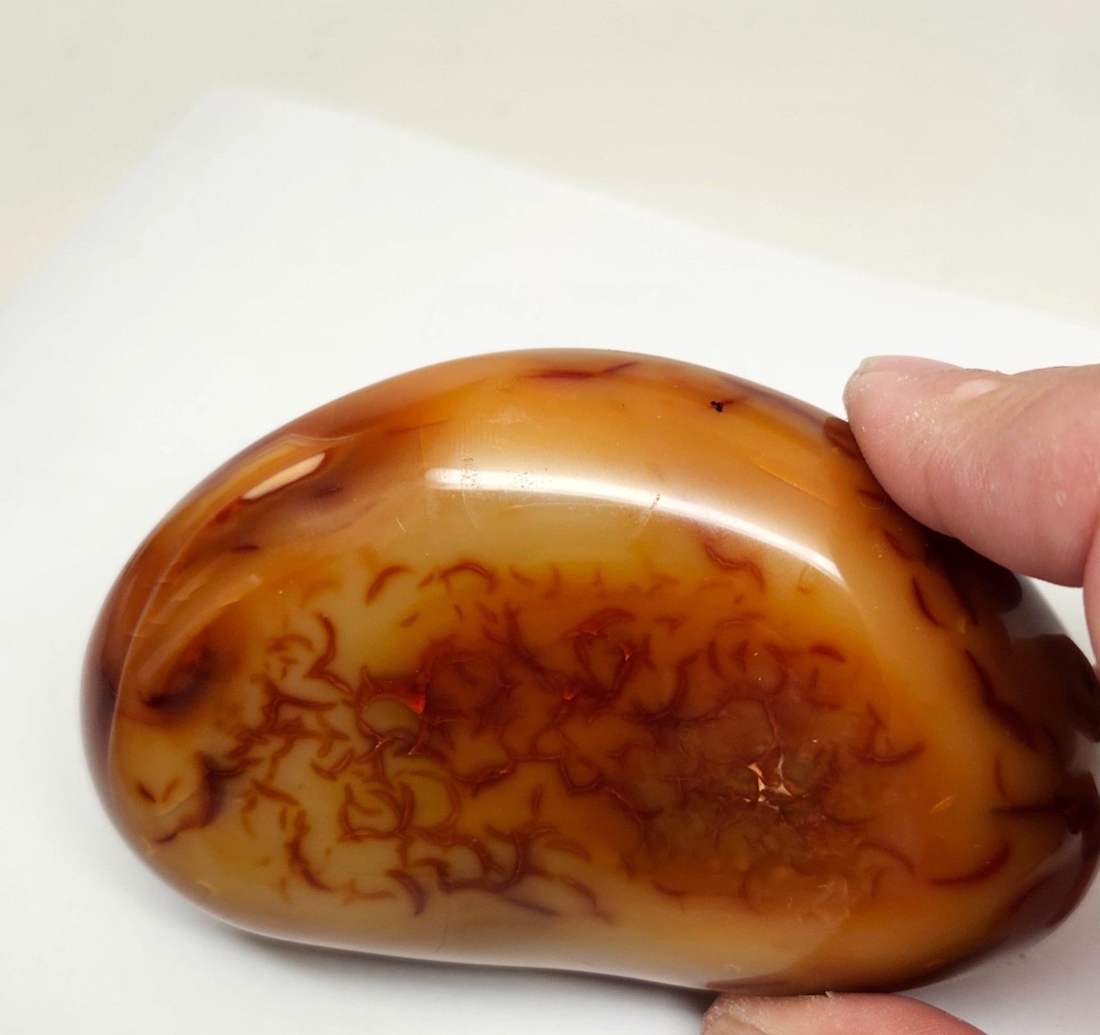 523g Carnelian Agate crystal specimen orange chalcedony chalcedony red iron
