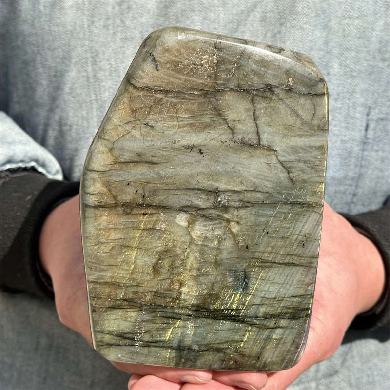 1.92kg Natural Labradorite Quartz Crystal Spectrolite Mineral Reiki healing