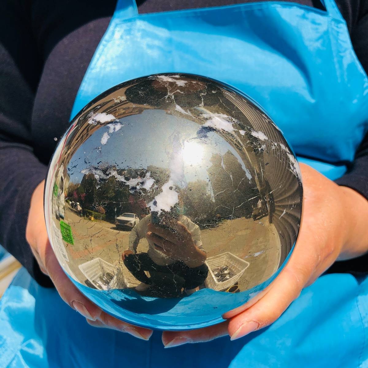 10LB Natural Chalcopyrite Sphere Polished Quartz Crystal Ball Healing 4267