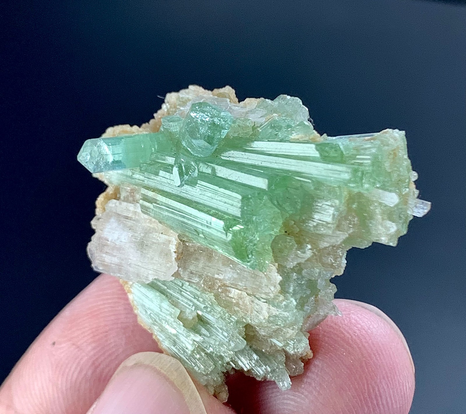 49 Carat Tourmaline Crystal With Kunzite Specimen From Afghanistan