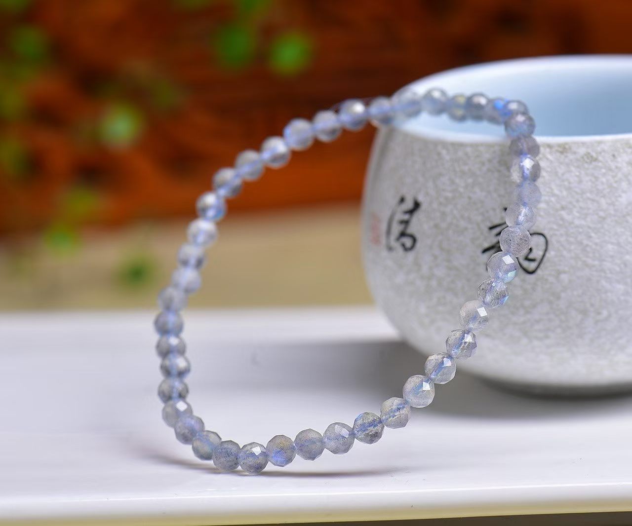 Wholesale 3pcs Labradorite Polyhedron Bracelet 4mm Crystal Healing Bracelet