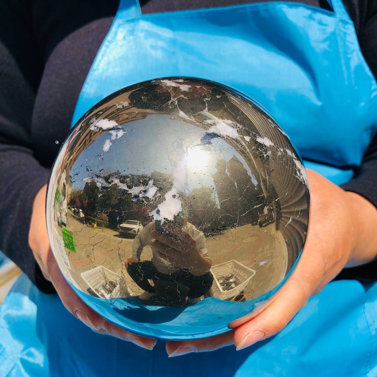 10 LB Natural Chalcopyrite Polished Sphere for Home Decor Collectible 4267