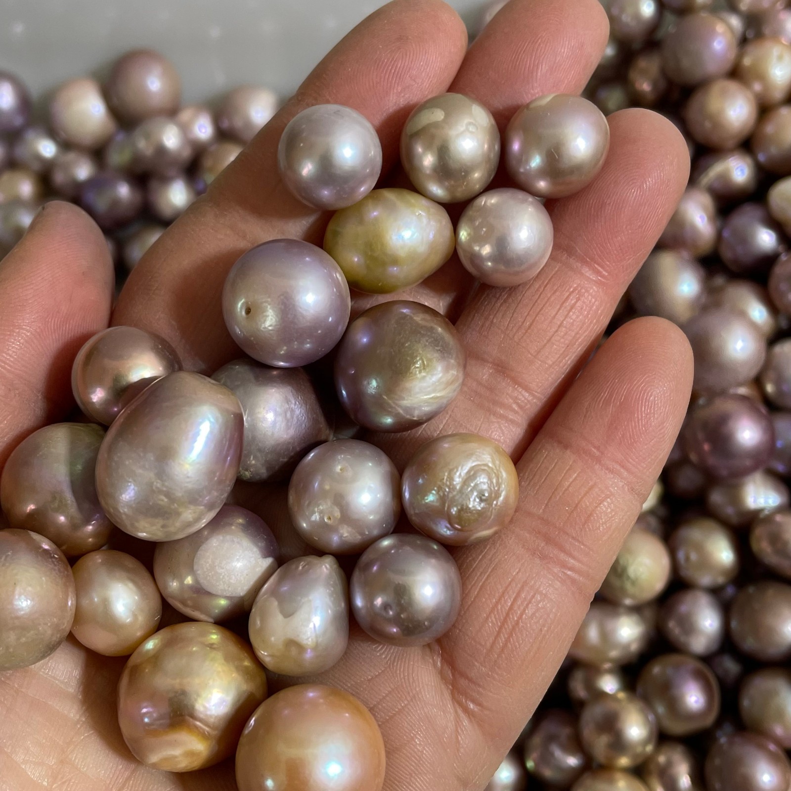 100g Genuine Large Baroque Freshwater Pearl Cultured Loose Bead Not Drilled
