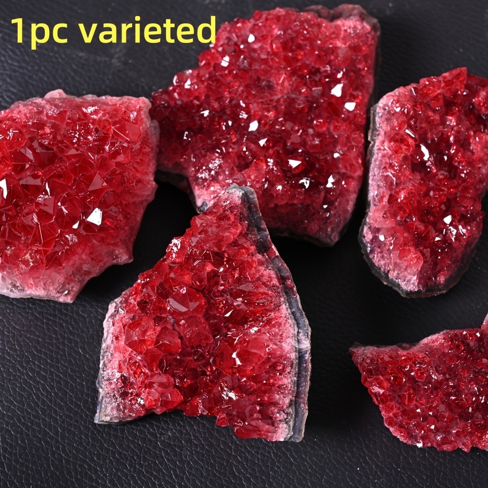 Irregular Claret Crystal Cluster Mineral Quartz Display Healing Decor Gift