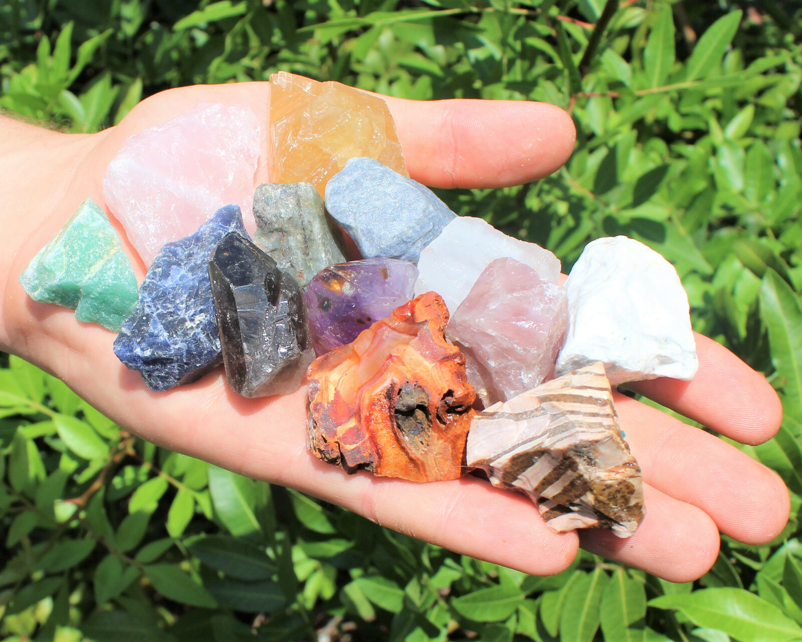 Bulk Mixed Crafters Collection: Gems Crystal Natural Rough Raw 1/2 lb Lot