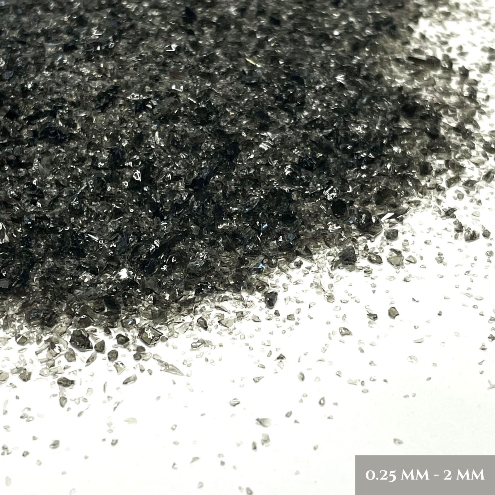 Crushed Black Obsidian Sand from Mexico for Inlay, Resin Jewelry, Mineral Art