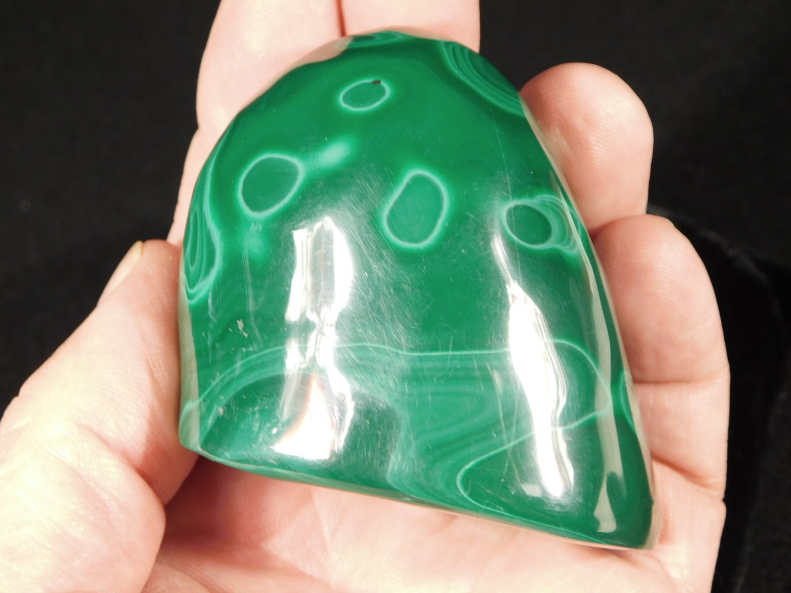 Big! Polished Deep GREEN Malachite STALACTITE or Stalagmite From the Congo 356gr