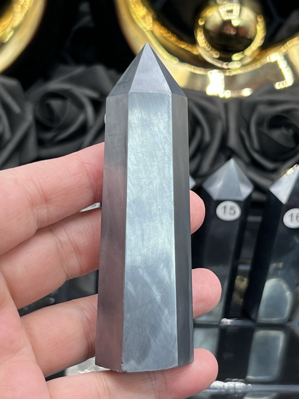 Hematite Brushed Polished Points L@@K Free ship