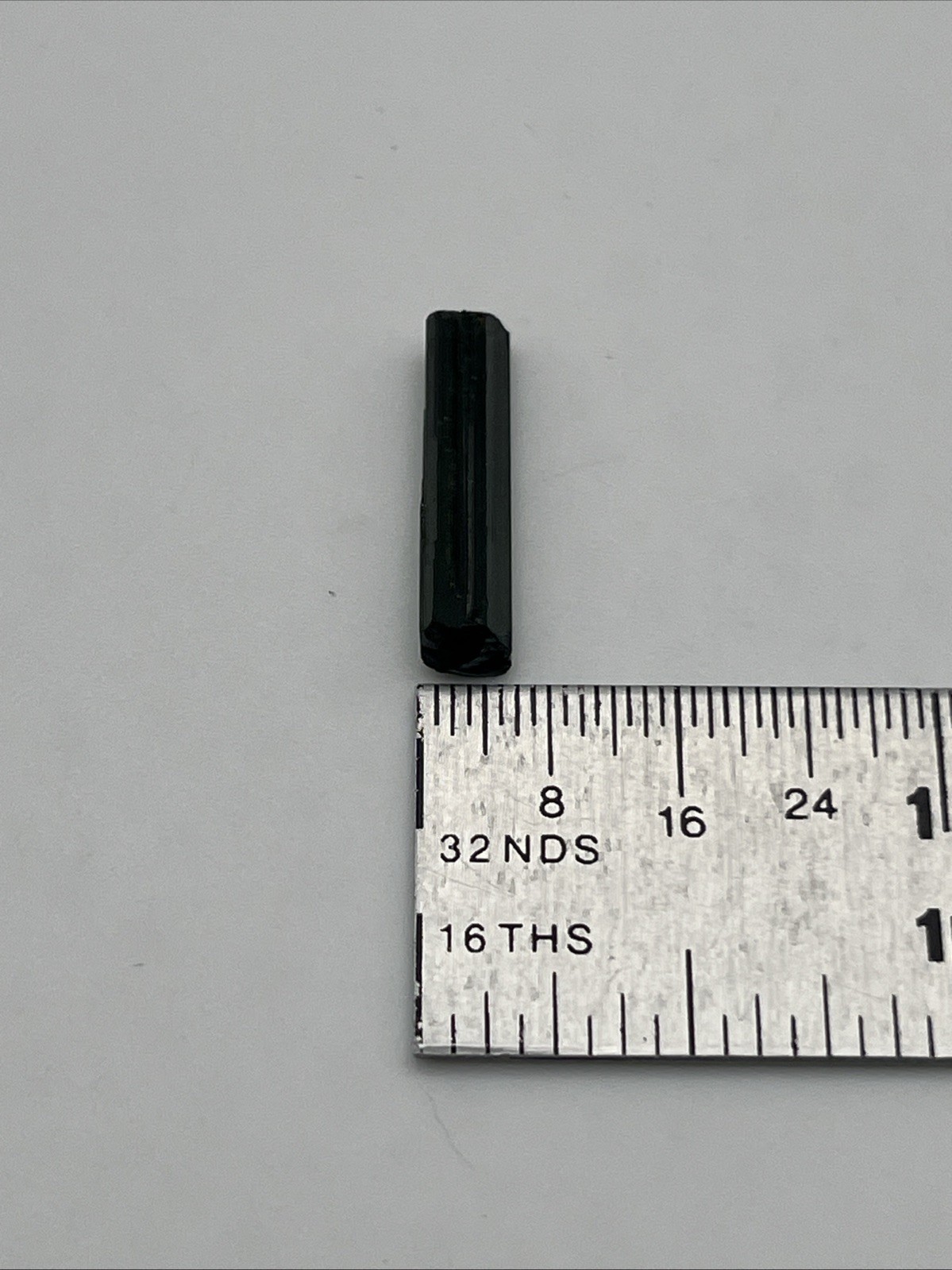 Green Tourmaline Crystal 3/4 Inch By 3/16 Inch
