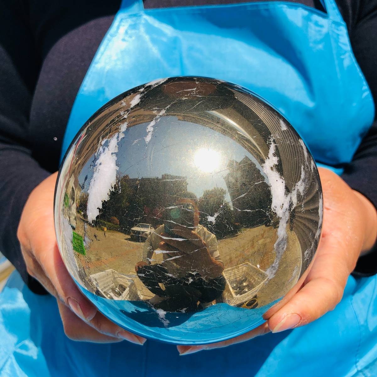 10 LB Natural Chalcopyrite Polished Sphere for Home Decor Collectible 4267