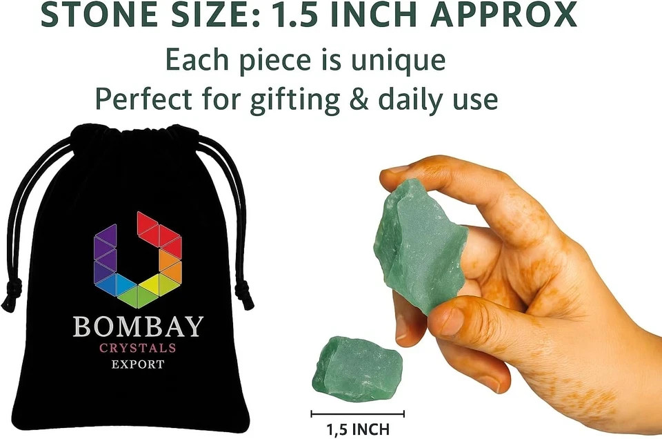 Green Jade Raw Crystals – Large 1.25-2.0” Natural Healing Stones for Luck, Prosp