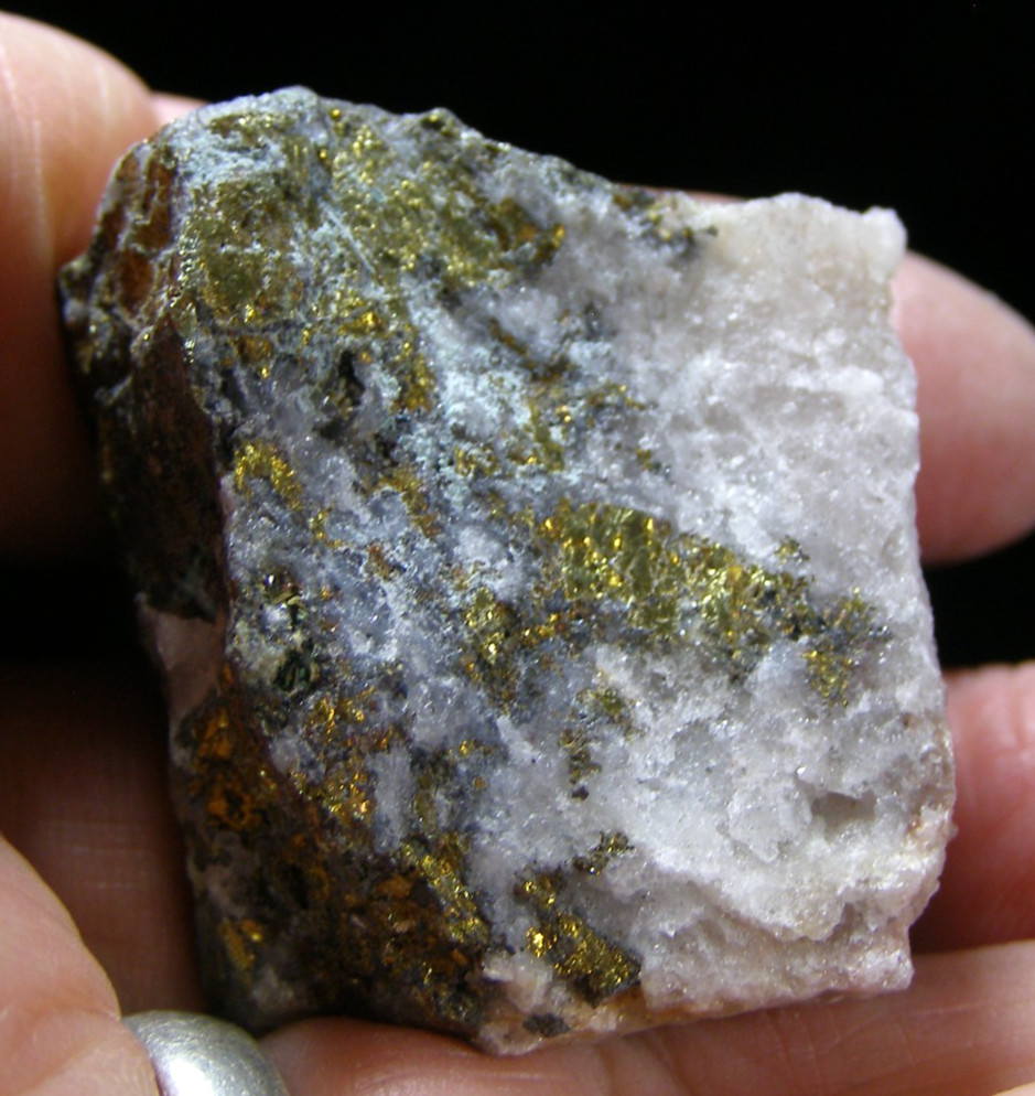 NATURAL CHALCOPYRITE CRYSTALS ON MATRIX ROCK – NORWAY – 3.6 x 3.5 x 2.8 cms #11