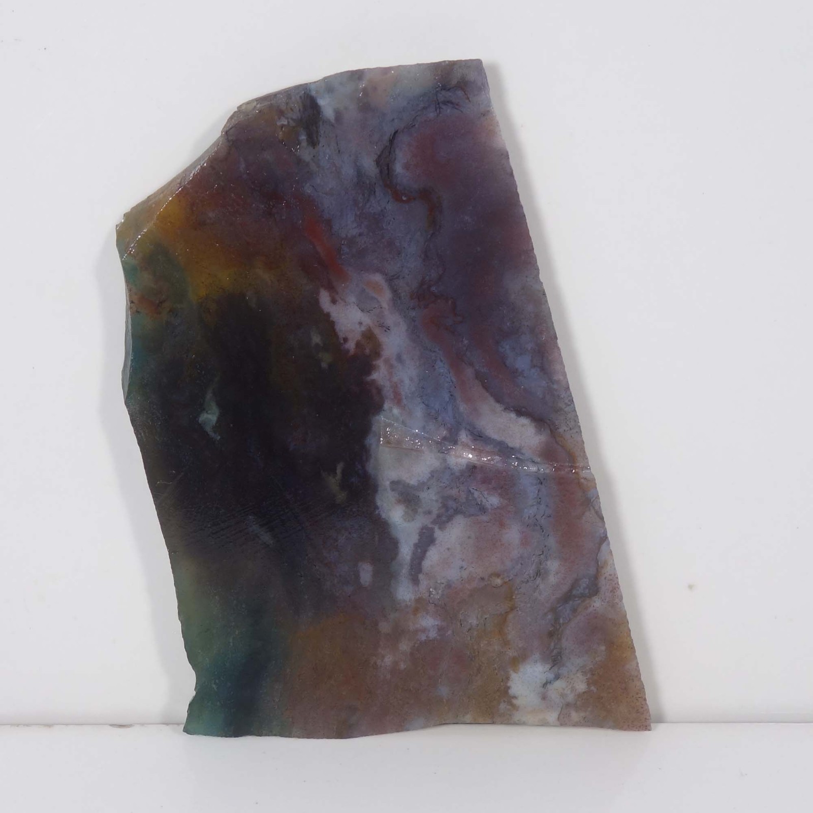 Seaweed Green Moss Agate Slice Slab Rough Natural Gemstone Loose 264.40 Cts