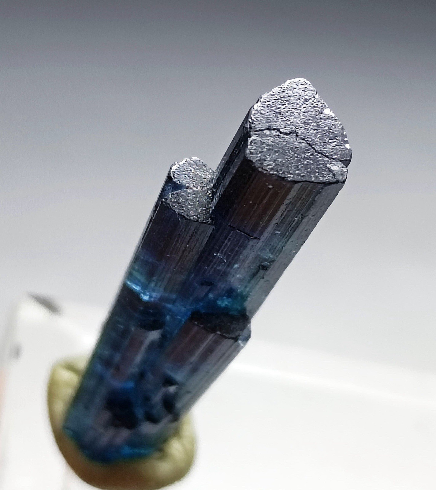Beautiful Open Color Indicolite DT Tourmaline Crystal From Afg Spray Shape