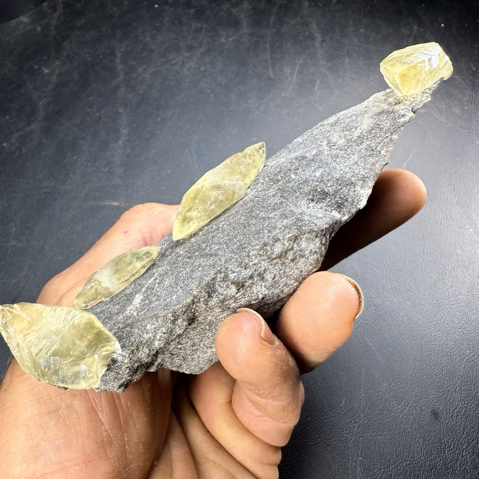 Calcite Crystals with Chalcopyrite Pyrite & Dolomite on Matrix / Missouri