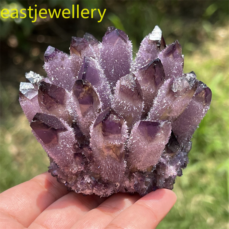 310g+ Raw Dark Purple Phantom Amethyst Cluster Crystal Geode Specimens Ornament