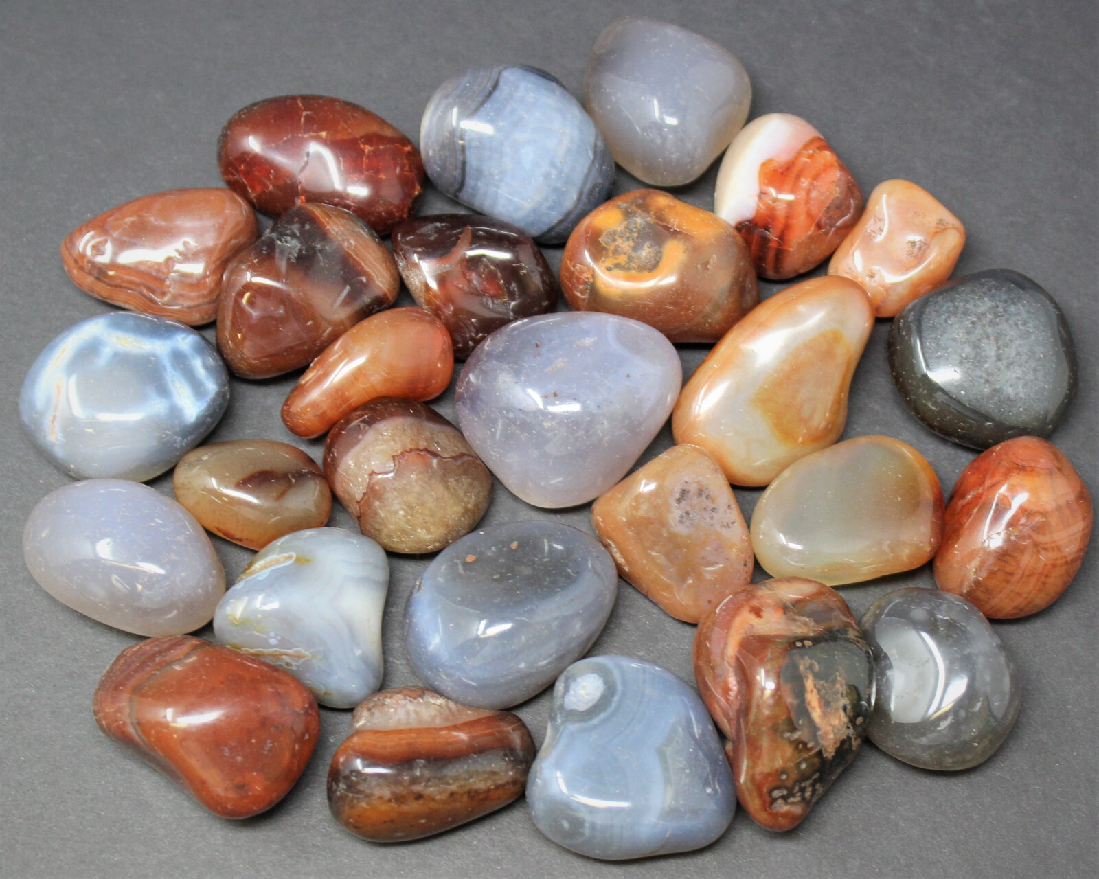 Assorted Mix Tumbled Agate Stones: Natural Agate Crystals Wholesale Bulk Lots