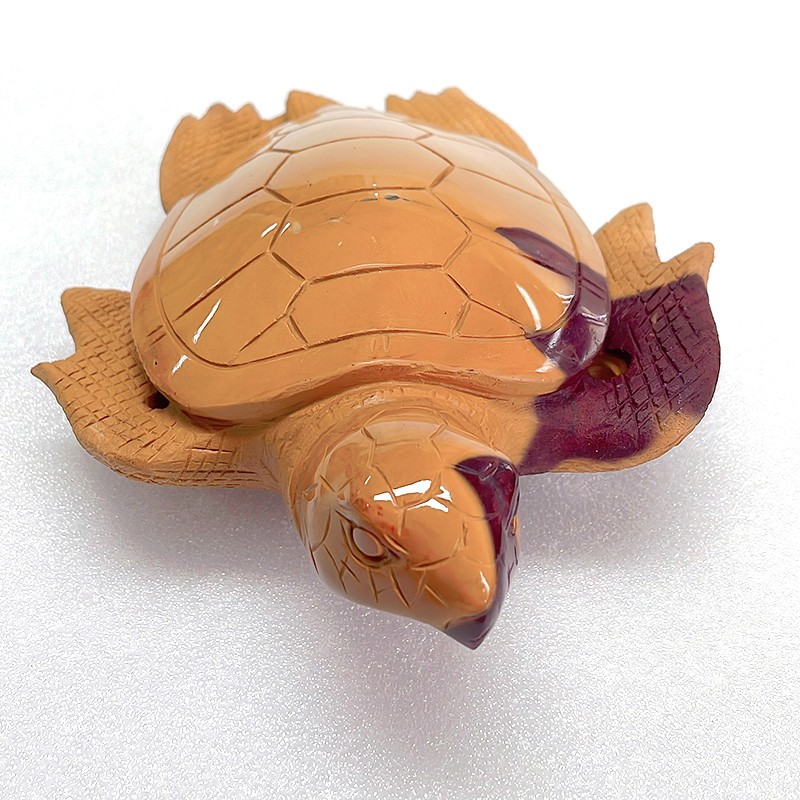 7.0” Natural Mookaite Turtle Hand Carved Crystal Sculpture , Home Decorator