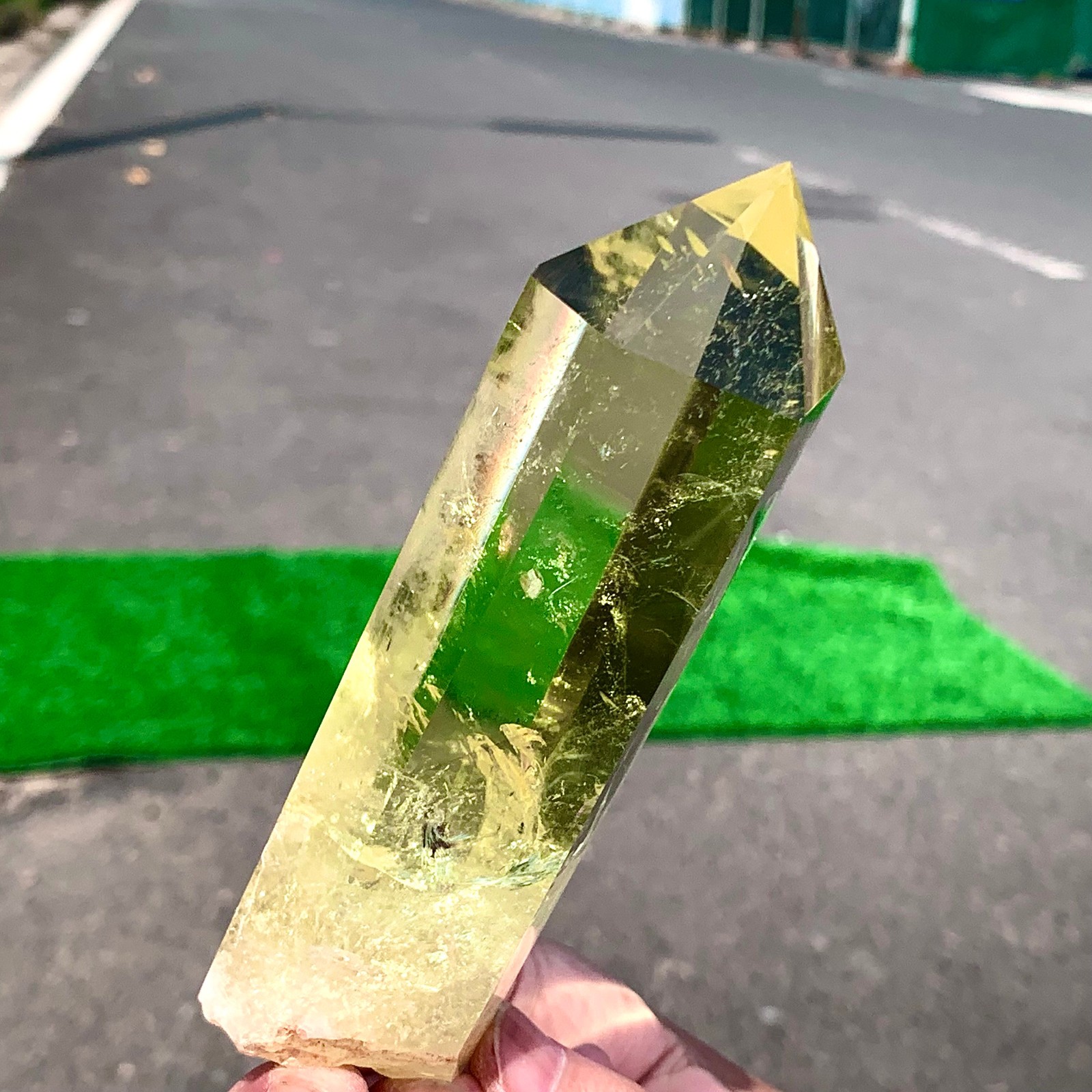 284G Natural citrine obelisk tower wand points spiritual healing