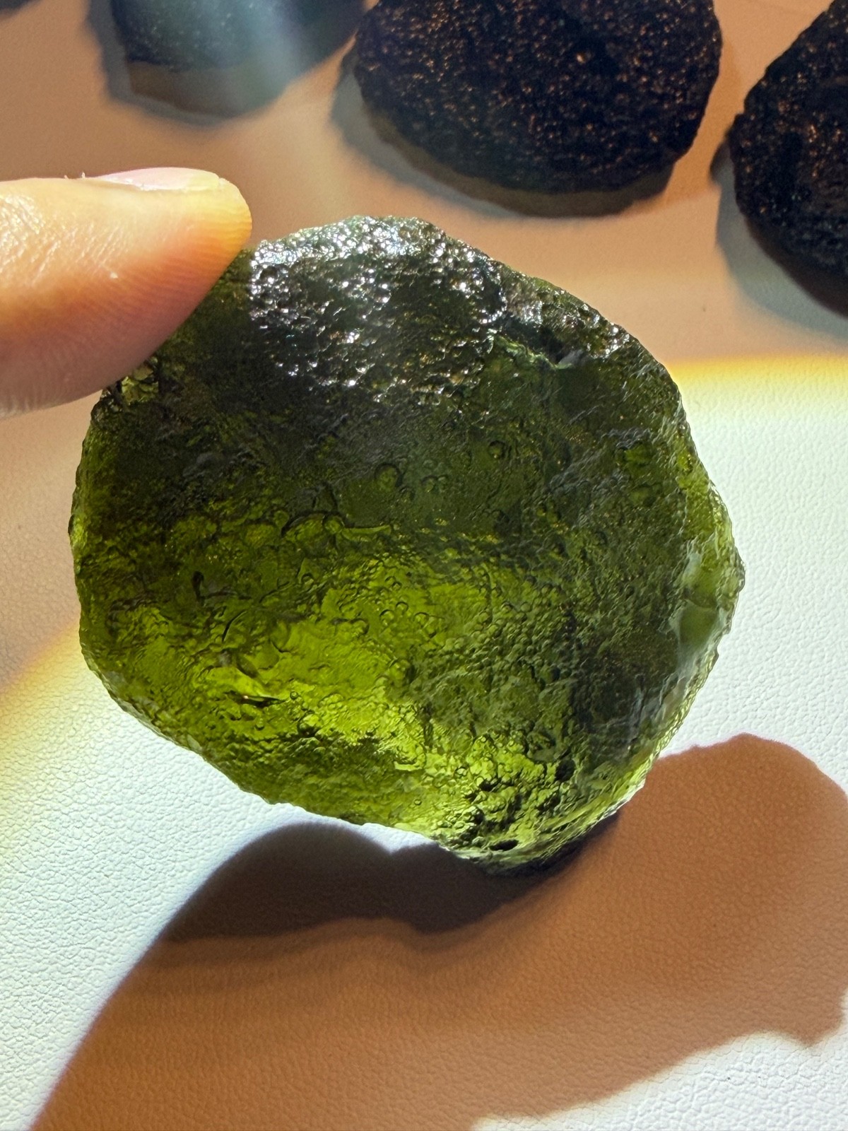 Moldavite Natural Raw Rough Natural Stone Very Rare Museum Grade Czech Republic