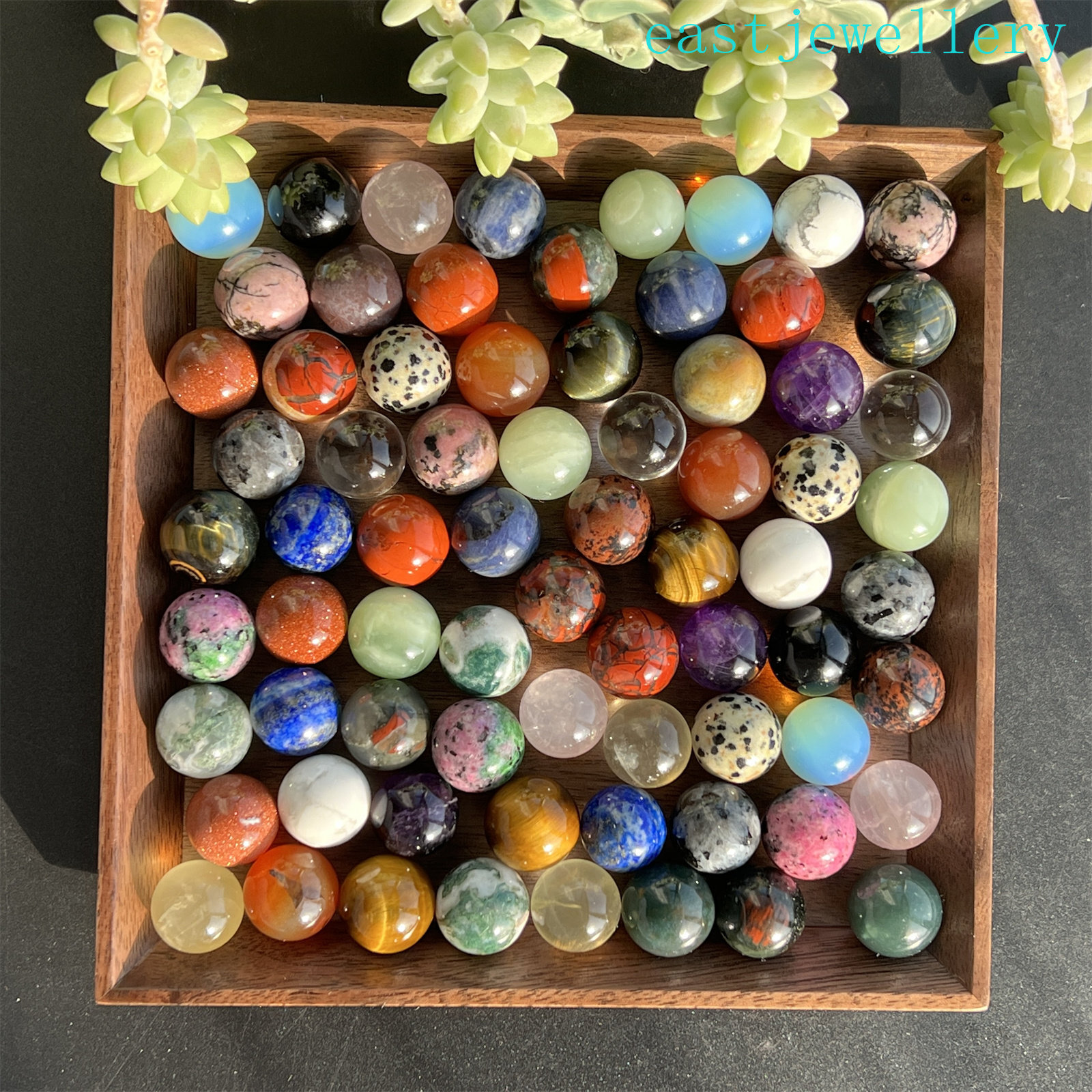 20x Wholesale Natural Mixed sphere quartz crystal ball reiki healing 15mm+ box