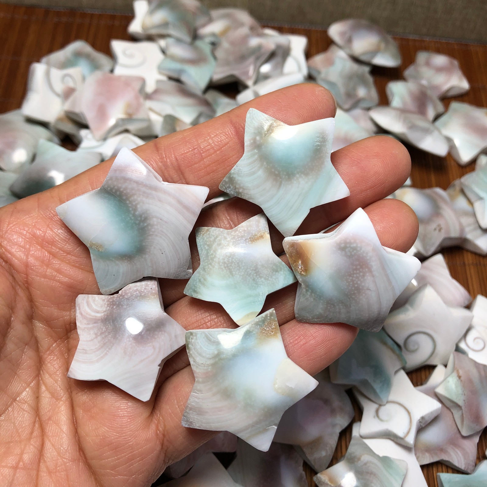 1000g Rare sun shell Reiki Shiva Eye ocean semi-precious stone 100-120pcs A3311