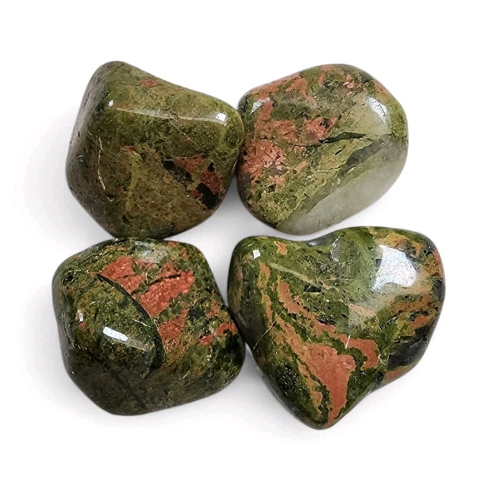 Unakite Jasper Natural Polished Stones Brazil 72.2 grams.