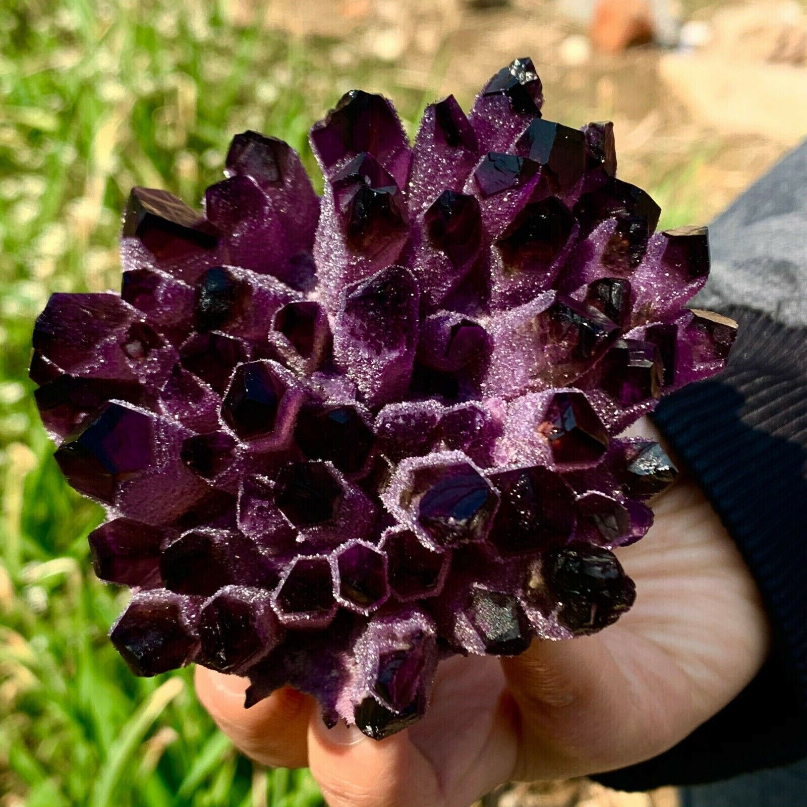 300g+ New purple Phantom Quartz Crystal Cluster Mineral Specimen Reiki Healing