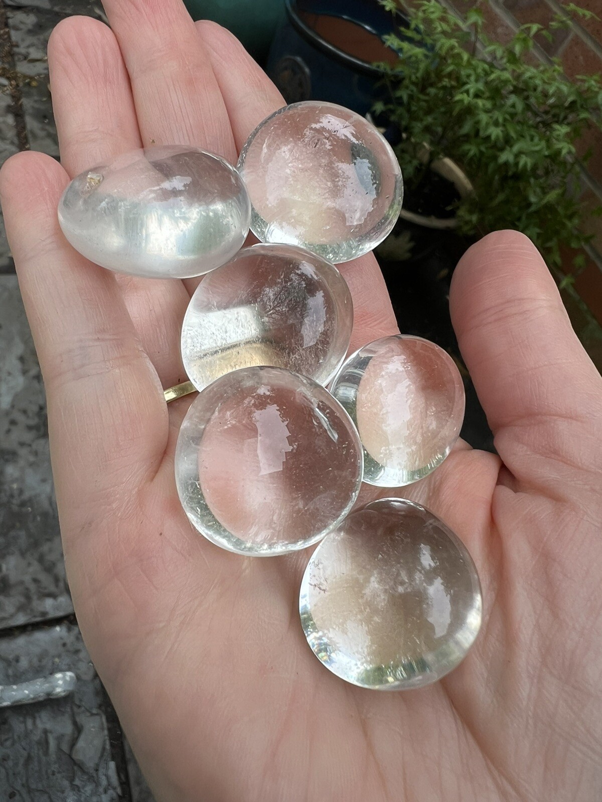 Rock Crystal Clear Quartz Tumblestone AAA+ : Master Healer 20/30mm Brazilian