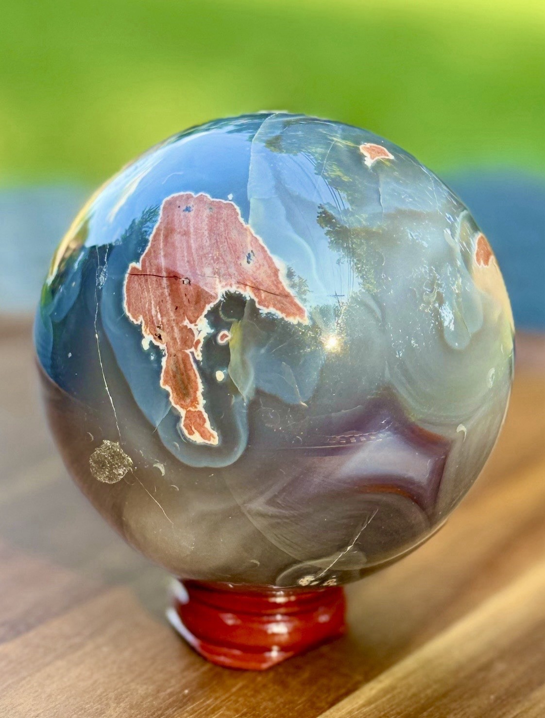 Football Agate Sphere 75mm/600g
