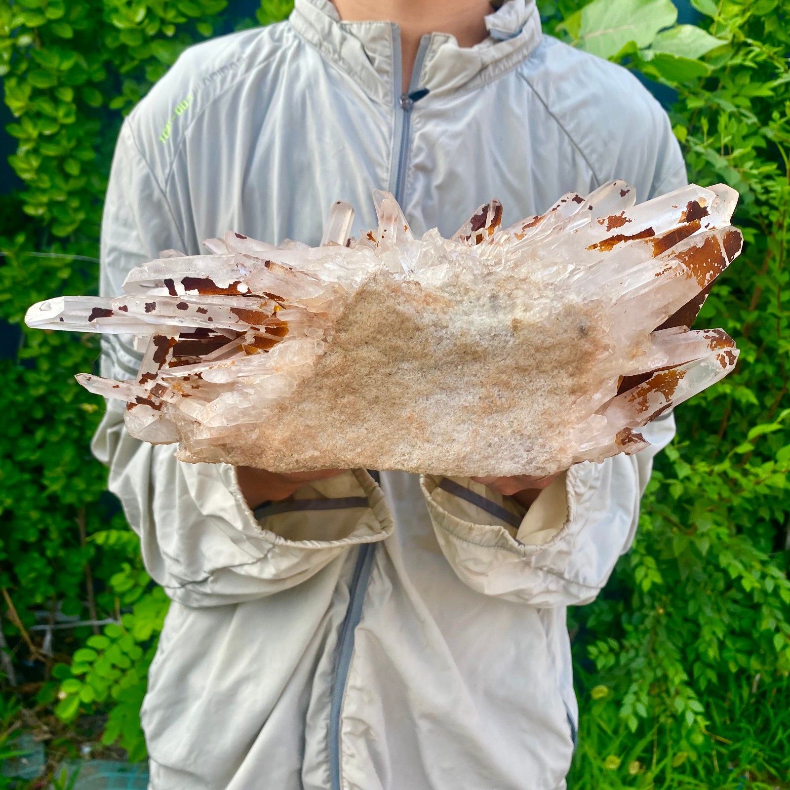 8.15LB Large Natural Clear White Crystal Quartz Cluster Energy Healing Specimen